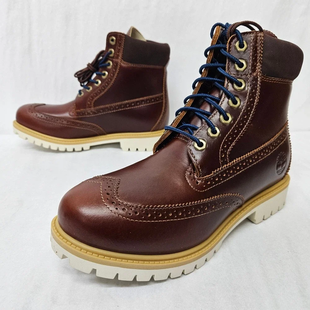 Timberland Premium 6 Inch Boot Waterproof Wingtip TB0A2A8VEM4 Brown Men Size‎ 8
